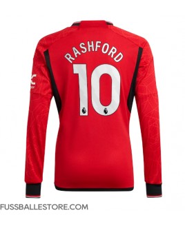 Günstige Manchester United Marcus Rashford #10 Heimtrikot 2023-24 Langarm